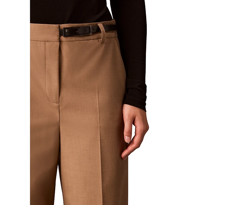 Calvin Klein Women's Wide-Leg High-Rise Pants