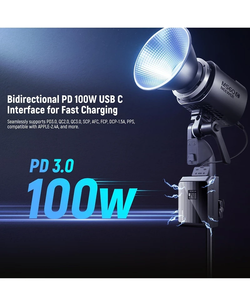 Neewer PS099EP Camera Mounting Accessory with 6800mAh, 99Wh, 100W