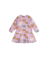 Deux par Toddler Girl 2T -5T French Terry Dress Poodle Print