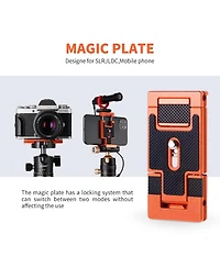 KandF Concept 2-In-1 Arca Swiss Quick Release Plate for Cameras and Smartphones