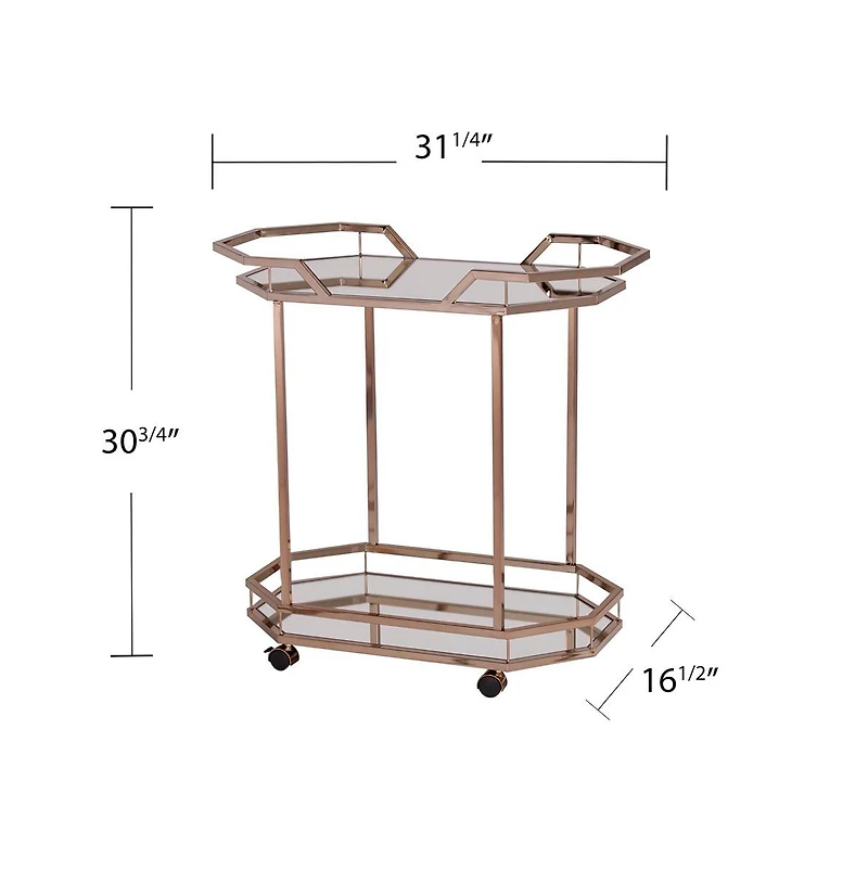 Augusta Home Ari Art Deco Bar Cart