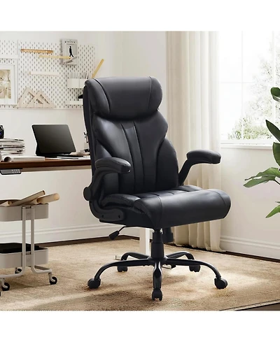 gaomon Big and Tall Office Chair Ergonomic Gaming Chair, Leather Computer Chair with Adjustable Height and 360 Degree Swivel