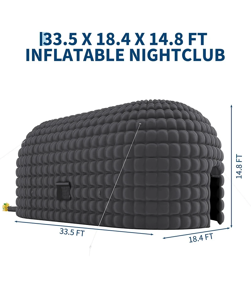 homfan 33 x 18 x15 Ft Inflatable Party Tent with Oxford Fabric, Heavy Duty Event Canopy Shelter for Party, Wedding Bbq Outdoor Gathering