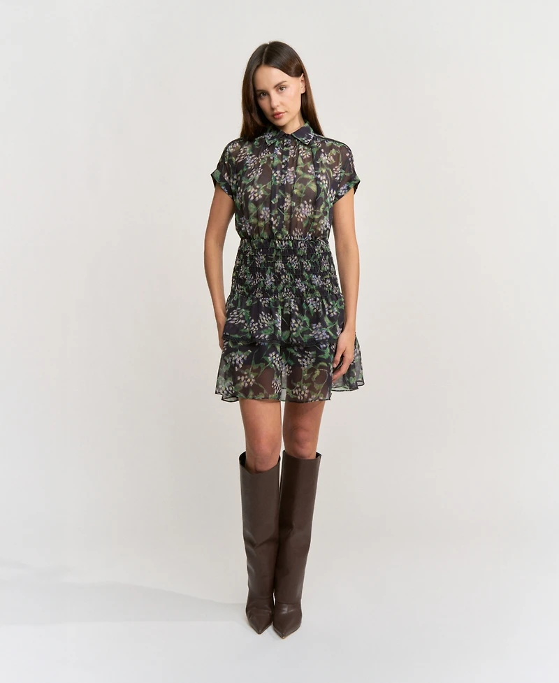 En Saison Women's Lindsey Collared Button-Front Mini Dress