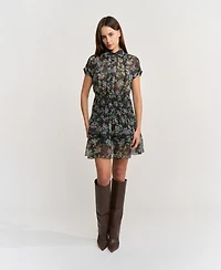 En Saison Women's Lindsey Collared Button-Front Mini Dress