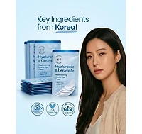 Lovery Hyaluronic and Ceramide Under Eye Masks - Korean Skincare Hydrating Eye Pad Set - 5 pairs