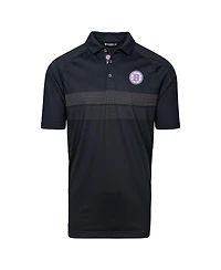 LevelWear Men's Black Boston Bruins Hockey Fights Cancer Draft Day Mason Polo Shirt