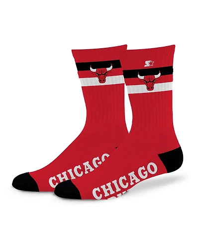 Starter Men's and Women's Chicago Bulls Team Color Two-Stripe Crew Socks