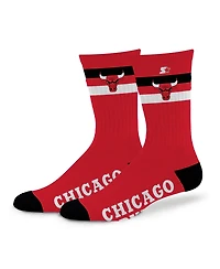 Starter Men's and Women's Chicago Bulls Team Color Two-Stripe Crew Socks