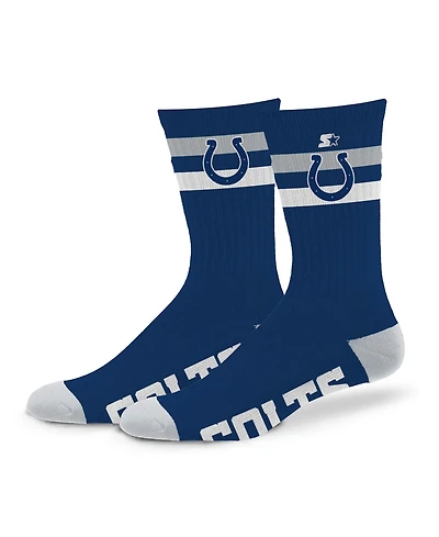 Starter Men's and Women's Indianapolis Colts Team Color Two-Stripe Crew Socks