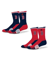 Starter Men's and Women's 2-Pack Navy/Red Boston Red Sox Breakaway Crew Sock