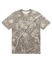 Uscape Apparel Men's Camo Wisconsin Badgers Back Bay Heavyweight T-Shirt