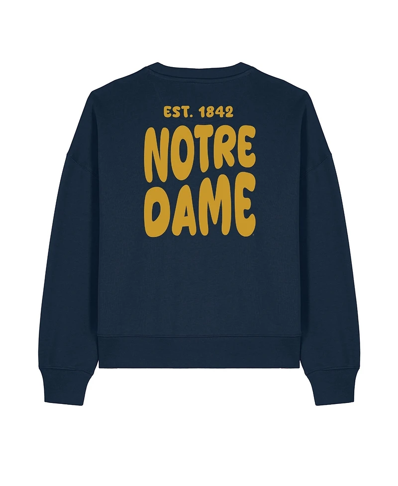 Uscape Apparel Women's Navy Notre Dame Fighting Irish Cloud Sweatshirt