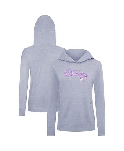 LevelWear Women's Heather Gray Pittsburgh Penguins Hockey Fights Cancer Relay Pullover Hoodie