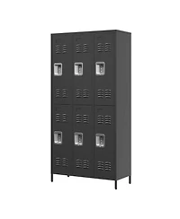 Viyet 72"H 6-Door Metal Storage Locker - Secure Multi-Tier Employee and Gym Cabinet