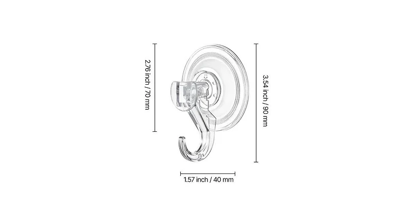 Viyet 6-Pack Heavy-Duty Vacuum Suction Hooks