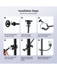 Neewer MS040 Photography Light Stand for select iPhone and Android mobile devices