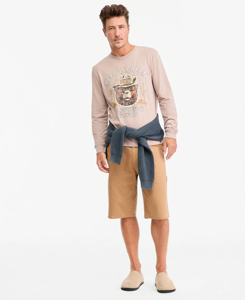 Sun + Stone Men's Long-Sleeve Camp Smokey Cotton T-Shirt, Macy's Exclusive