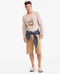 Sun + Stone Men's Long-Sleeve Camp Smokey Cotton T-Shirt, Macy's Exclusive