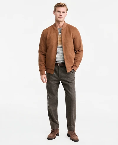 Dkny Men's Faux-Suede Bomber Jacket
