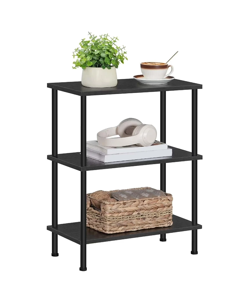 Slickblue Slim 3-Tier End Table with Twist-On Assembly and Multi-Level Storage