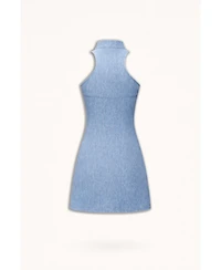 Nocturne Women's Pocket and Stone Detail Halter neck Mini Dress