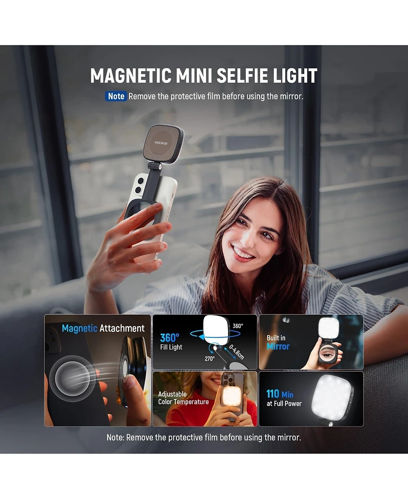 Neewer NL48B Ring Light with CRI95 for select iPhone models