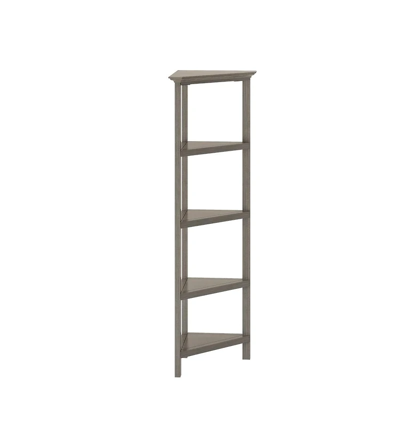 HomeRoots Solid Wood Corner Bookcase