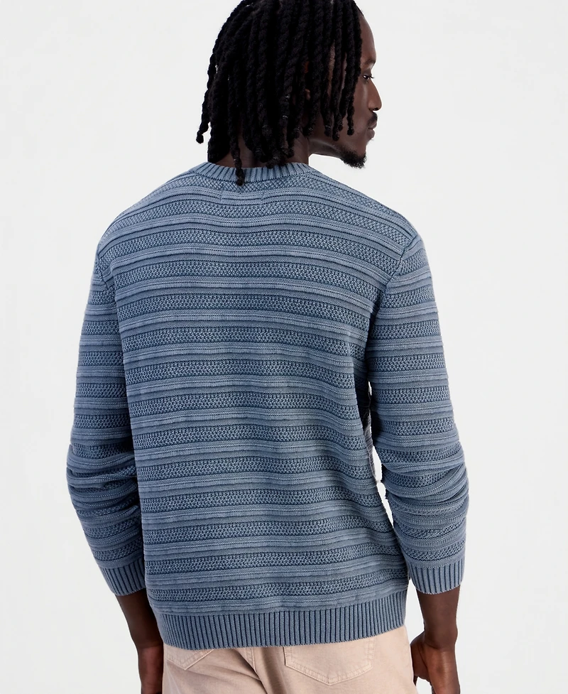 Sun + Stone Men's Acid Stripe Long-Sleeve Sweater, Macy's Exclusive