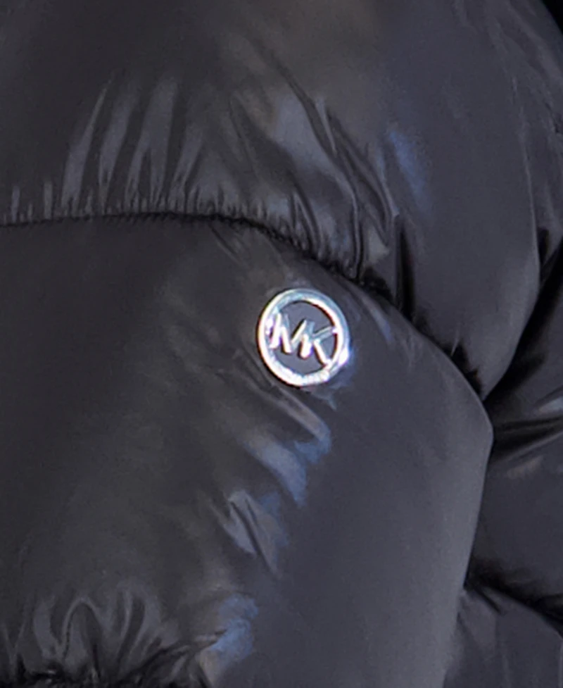 Michael Kors Girls' 5-16 Peplum Heavy Weight Long-Sleeve Puffer Jacket
