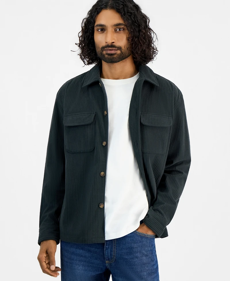 Sun + Stone Men's Long-Sleeve Corduroy Shirt, Macy's Exclusive