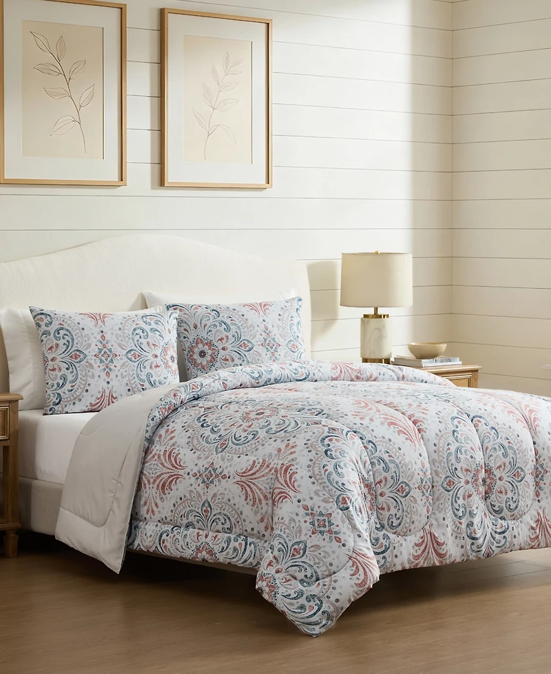 Ishara Damask 3-Piece Comforter Sets