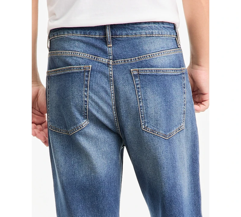 Sun + Stone Men's Hunter Destroy Mid-Rise Baggy Jeans, Macy's Exclusive