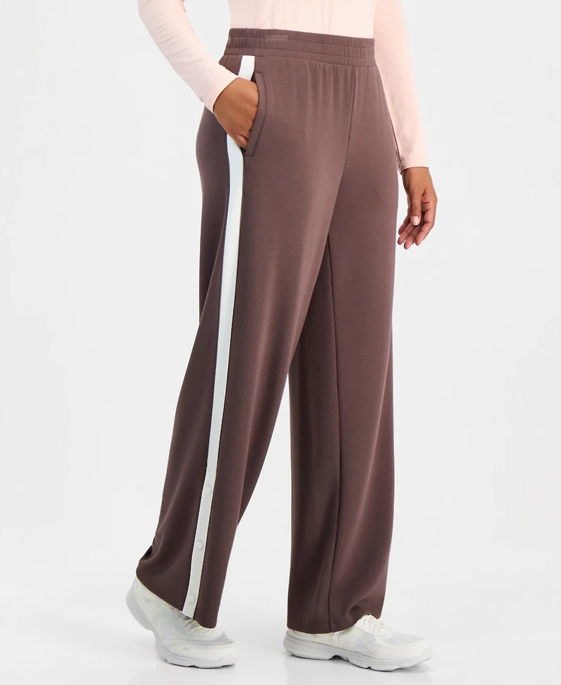Id Ideology Women's Wide-Leg Butter-Soft Striped Pants, Macy's Exclusive