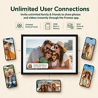 Elime 15.6" WiFi Digital Picture Frame with Frameo App - 32GB Smart Photo Display