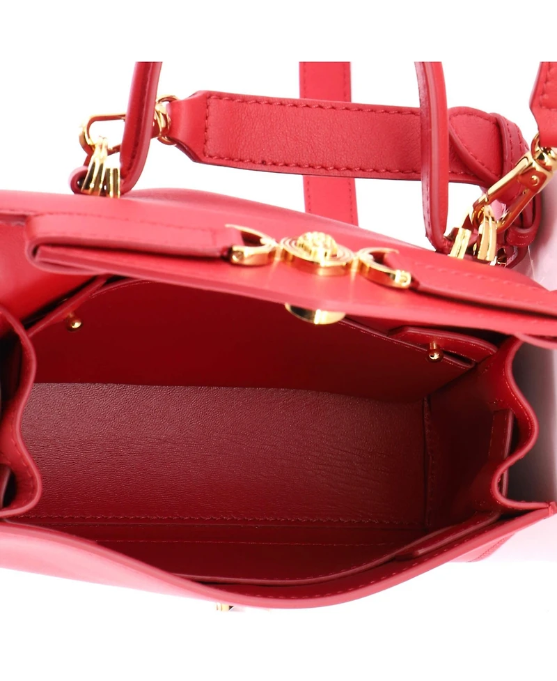 Pre-Owned Versace Small Medusa 95 Top Handle Bag Leather