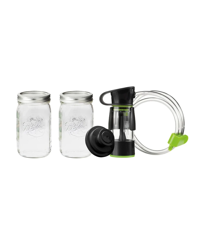 Ball Mason Jar Vacuum Sealer Kit with Handheld Sealer and Jar Seal Lids - Wide Mouth