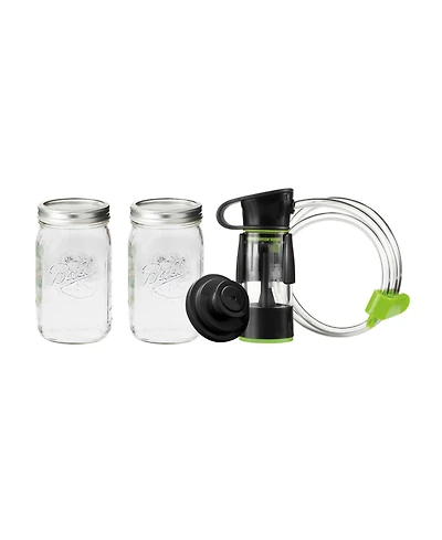 Ball Mason Jar Vacuum Sealer Kit with Handheld Sealer and Jar Seal Lids - Wide Mouth