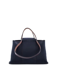 Pre-Owned HERMES 39 Cabag Elan Toile and Leather