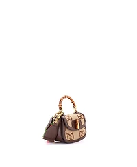 Pre-Owned Gucci Mini Bamboo 1947 Top Handle Bag Jumbo Gg Canvas