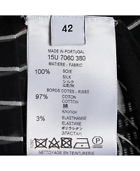 Pre-Owned Givenchy Women's Sheer Silk Geometric Print T-Shirt Blouse