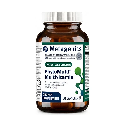 Metagenics PhytoMulti Multivitamin 20 Plus Essential Vitamins and Minerals with Phytonutrients Supports Healthy Aging, Cellular Health 60 Capsules