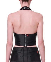 Pcfg Women's The Party Edit Crisscross Neck Lace Up Top