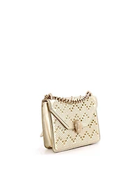 Pre-Owned Bvlgari Small Serpenti Forever Square Shoulder Bag Full Studded Leather