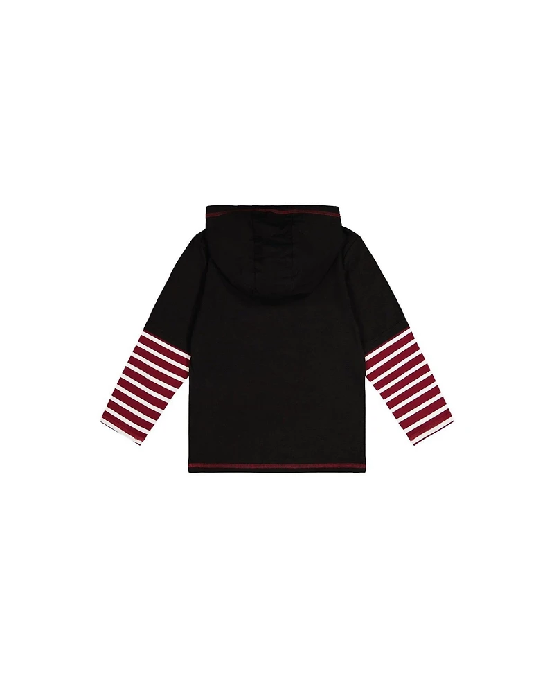 Deux par Toddler Boy 2T-5T Fake Double Sleeve Hooded Shirt