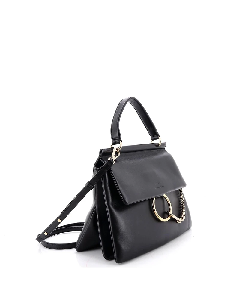 Pre-Owned Chloe Small Faye Top Handle Bag Leather