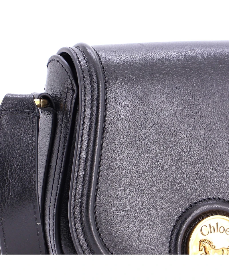 Pre-Owned Chloe Horse Medal Saddle Bag Leather