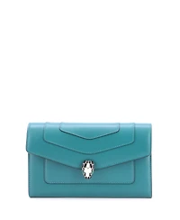 Pre-Owned Bvlgari Serpenti Forever Wallet Leather