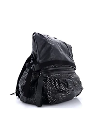 Pre-Owned Bottega Veneta Fold Over Backpack Leather with Perforated Detail
