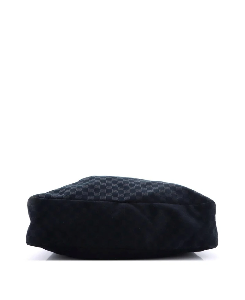 Pre-Owned Gucci Large Horsebit Hobo Gg Canvas
